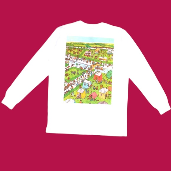 Where’s Waldo Search Puzzle Character Long Sleeve Super Cute Tee. NWOT. - Picture 2 of 5